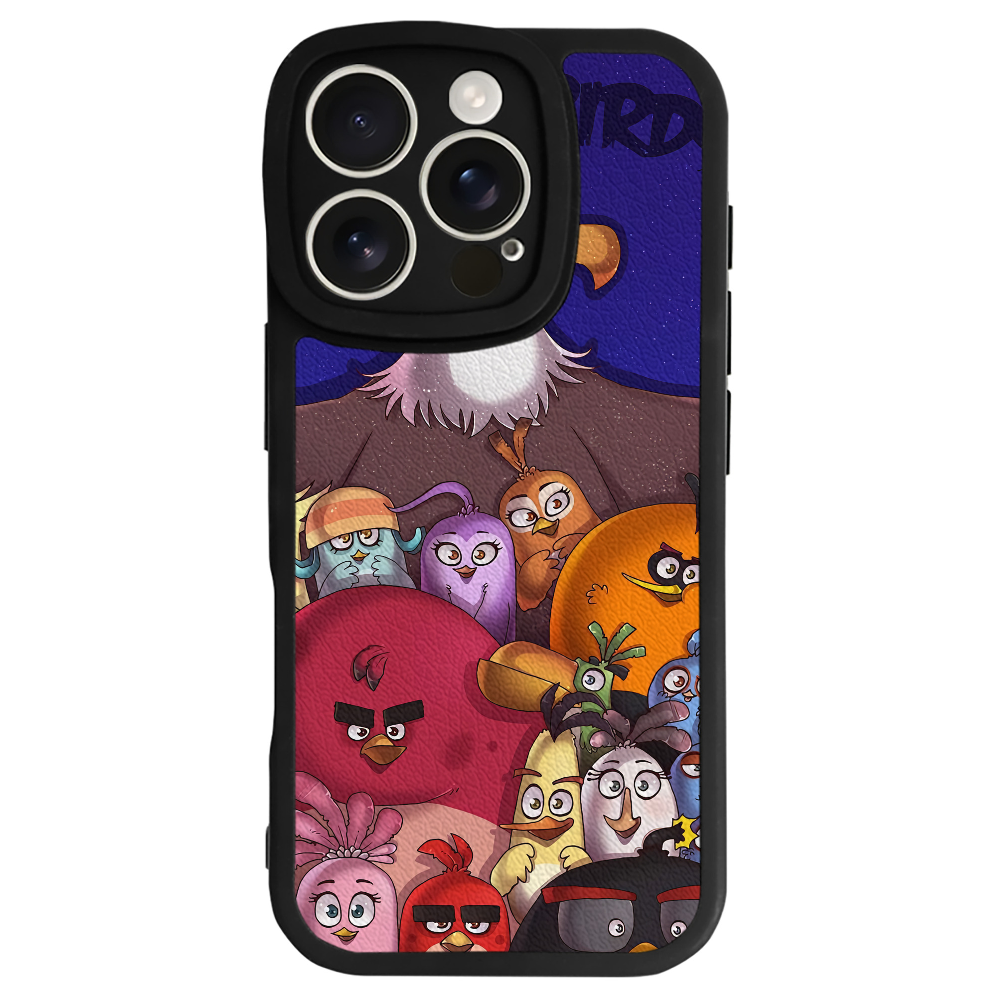 （画像用） Angry Birds アングリーバード 【iPhone 16シリーズ対応】シリコンスマホケース（レザー調） 材質：シリコン